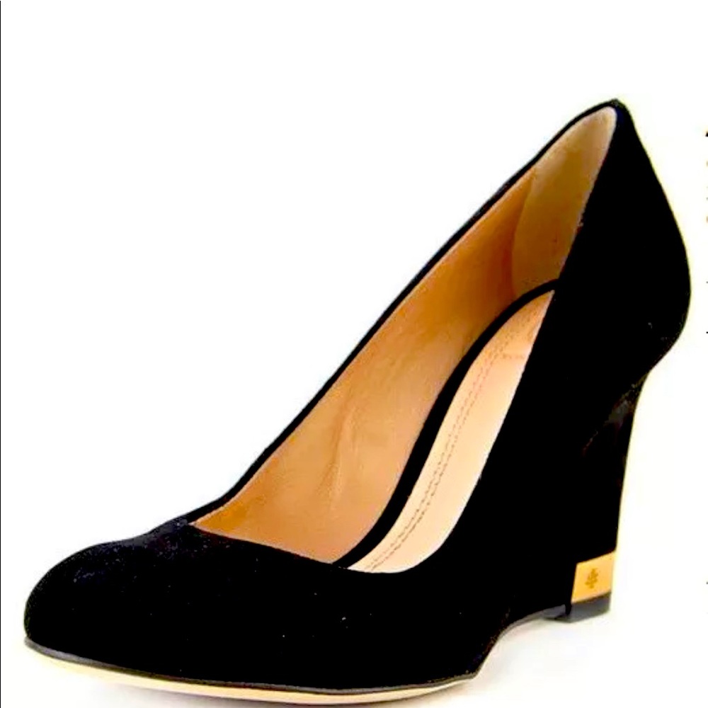 ToryBurch Astoria 90mm wedge lancaster suede 8 New